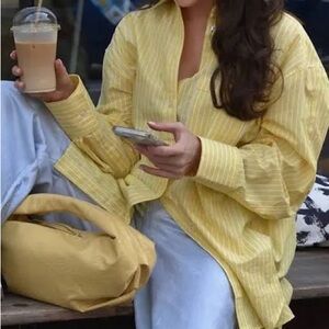 Butter Yellow Button-Up Shirt